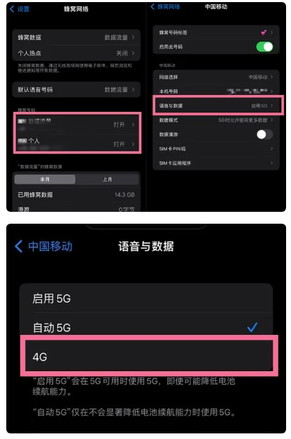 烈山苹果手机维修分享iPhone14如何切换4G/5G? iPhone14 5G网络切换方法 